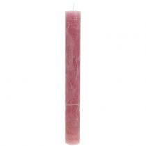 Candele solide rosa antico 34mm x 300mm 4pz