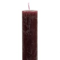 Prodotto Candele coniche tinta unita bordeaux 34 mm x 300 mm 4 pz