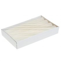 Prodotto Candele affusolate color crema tinta unita, 34 mm x 240 mm, 4 pezzi
