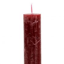 Prodotto Candele coniche tinta unita rosso scuro 34 mm x 240 mm 4 pz