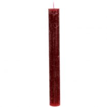 Prodotto Candele tinta unita rosso scuro 34mm x 300mm 4pz