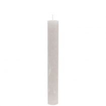 Prodotto Candele coniche tinta unita grigio 34 mm x 240 mm 4 pz