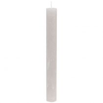 Prodotto Candele coniche tinta unita grigio 34 mm x 300 mm 4 pz