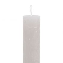 Prodotto Candele coniche tinta unita grigio 34 mm x 300 mm 4 pz