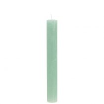 Candele coniche colorate verde chiaro 34 mm x 240 mm 4 pezzi