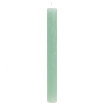 Prodotto Candele coniche tinta unita verde chiaro 34 mm x 300 mm 4 pezzi
