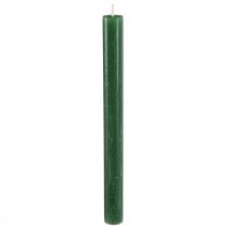 Prodotto Candele coniche, candele tinta unita, verde scuro, 21×240mm, 12 pezzi