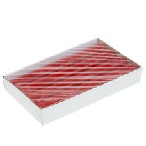 Prodotto Candele affusolate rosse a tinta unita, 34 mm x 240 mm, 4 pezzi