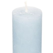 Prodotto Candela blu affusolata per candelabri e decorazioni da tavola, 34x240 mm, 4 pezzi