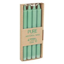 Prodotto Candele coniche PURE Candele Wenzel Verde Smeraldo 250/23mm 4 pz