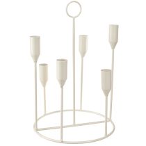 Prodotto Portacandele conico 6 candele portacandele grigio Ø20cm H31cm