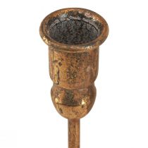 Prodotto Antico portacandele a bastoncino per 10 candele oro 46×46cm H16,5cm
