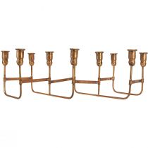 Prodotto Antico portacandele a bastoncino per 10 candele oro 46×46cm H16,5cm