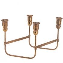Prodotto Antico portacandele a bastoncino per 4 candele oro 18×18cm H16,5cm