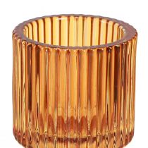 Prodotto Portacandele a bastone portacandele in vetro arancione H8cm 4 pz