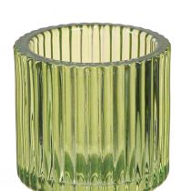Prodotto Portacandele a bastone portacandele in vetro verde H8cm 4 pz