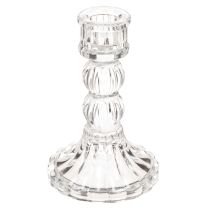 Prodotto Portacandele trasparente, design classico, decorazione da tavola, 12 cm, 2 pezzi