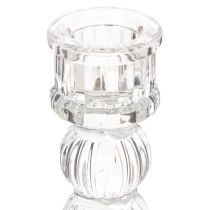 Prodotto Portacandele trasparente, design classico, decorazione da tavola, 12 cm, 2 pezzi
