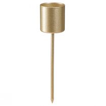 Prodotto Portacandele a stelo Portacandele oro opaco ad innesto 11 cm 16 pezzi