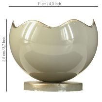 Prodotto Portacandele conico in metallo grigio oro H9,5cm