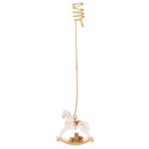 Prodotto Portacandele a forma di cavallo a dondolo per albero di Natale, 20 cm, 3 pezzi