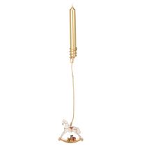 Prodotto Portacandele a forma di cavallo a dondolo per albero di Natale, 20 cm, 3 pezzi