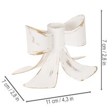 Prodotto Portacandele vintage a forma di fiocco, 12 cm
