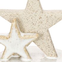 Prodotto Portacandele a forma di stella in ceramica, decorazione natalizia, 11 cm, 2 pezzi