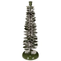 Prodotto Portacandele a forma di albero di Natale, in metallo verde, 45 cm