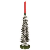 Prodotto Portacandele a forma di albero di Natale, in metallo verde, 45 cm