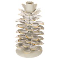 Prodotto Portacandele a forma di pigna per candele affusolate, 17 cm