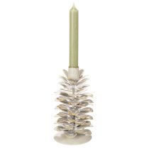 Prodotto Portacandele a forma di pigna per candele affusolate, 17 cm