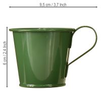 Prodotto Portacandele conico a tazza verde scuro H6cm 6 pezzi