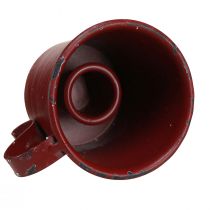 Prodotto Portacandele conico tazza vintage in metallo rosso vino Ø7cm H6cm 2pz