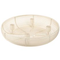 Prodotto Portacandele per 4 candele, ciotola portacandele crema Ø29cm