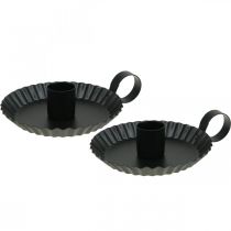 Prodotto Candeliere Portacandele in metallo nero Ø9,5 cm 4 pz