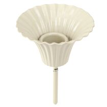 Prodotto Portacandele conico con stelo in metallo grigio Ø7,5cm H10,5cm 2pz