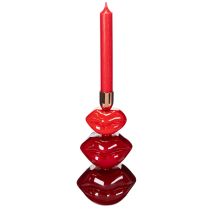 Prodotto Portacandele a forma di labbra lucide, design moderno, 21 cm