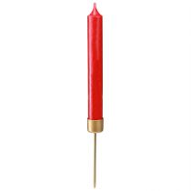 Prodotto Portacandele a bastone per inserimento oro opaco Ø22mm H10,5cm 12 pezzi