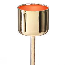 Prodotto Portacandele a bastone da inserire in oro rosso Ø22mm H10,5cm 12 pezzi