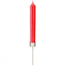 Prodotto Portacandele a bastone per collegare argento Ø22mm 10,5 cm 12 pz