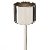 Prodotto Portacandele a bastone per collegare argento Ø22mm 10,5 cm 12 pz