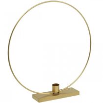 Portacandele ad anello decorativo in metallo Deco Loop Golden Ø30cm