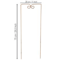 Prodotto Traliccio, supporto per arrampicata, elemento decorativo curvo per aiuole e vasi, 75 cm