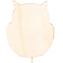 Prodotto Paletti di legno a forma di gufo per bouquet di fiori e vasi, 31 cm, 12 pezzi