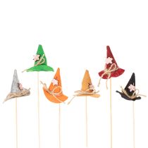 Prodotto Decorazioni a forma di cappello da strega in feltro per la tavola autunnale, 28 cm, 12 pezzi