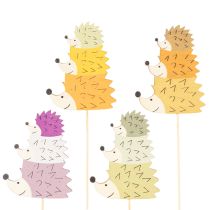 Prodotto Paletti decorativi da giardino - Famiglia di ricci colorati - 34 cm, 12 pezzi