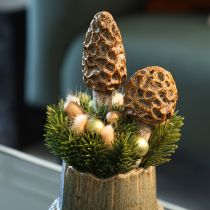 Prodotto Stecco decorativo artificiale a forma di fungo spugnola per vasi e tavoli, 13 cm, 2 pezzi