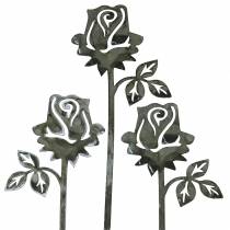 Borchia in metallo rosa grigio argento, metallo lavato bianco 20 cm × 8 cm 12 pezzi