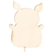 Prodotto Decorazione floreale a forma di maialino, in legno, 31 cm, 16 pezzi